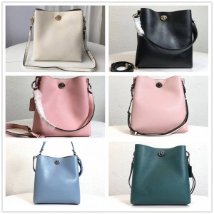 蔻驰官网COACH女包代购中号皮质CHARLIE水桶包F89100/F55200