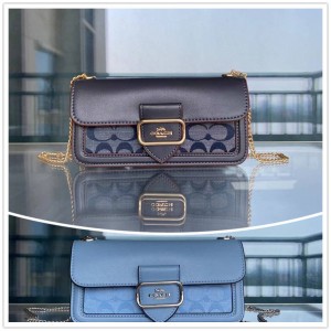 coach官方网站蔻驰女包CH150 Morgan香布雷链条包法棍包