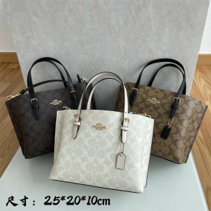 蔻驰商标包包COACH官网Mollie Tote 25托特包购物袋C4250