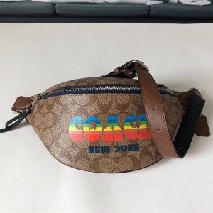 coach美国蔻驰官网代购正品老花Logo腰包胸包F72710